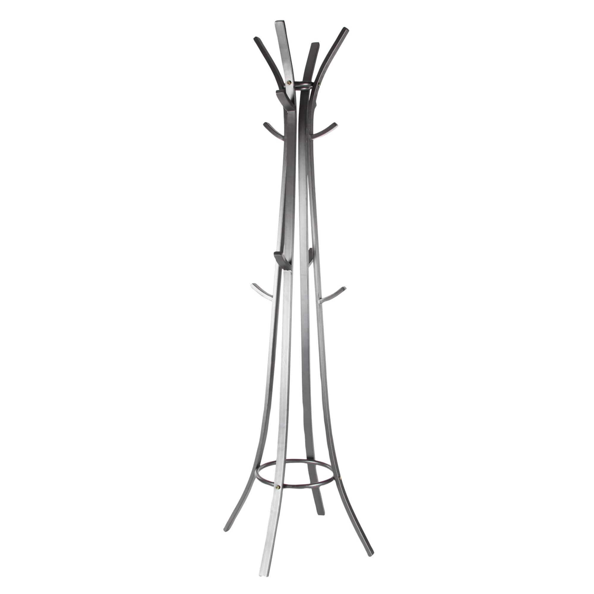 Dark Grey Metal Industrial Coat Rack, 70" x 23" x 23"